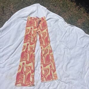 Edikted Flare Swirl Pants